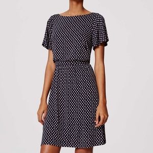 Loft Printed Flutter Sleeve Dress